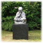 Tuinbeeld Shaolin monnik zilver