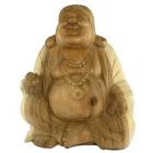 Grote houten Happy Boeddha licht