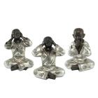 Set XL monniken zwart/zilver Set XL monniken zwart/zilver