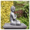 Tuinbeeld Boeddha namaskara zilver S_1
