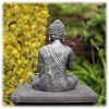 Tuinbeeld Boeddha namaskara zilver S_2
