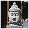 Tuinbeeld Boeddha hoofd clayfibre M licht