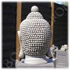 Tuinbeeld Boeddha hoofd clayfibre M licht_2