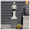 Staand Boeddha tuinbeeld met kom licht_6
