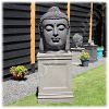 Tuinbeeld Boeddha hoofd 2 XL donker_5