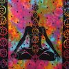Wanddoek 7 Chakra Boeddha kleurrijk Tie Dye XL_1