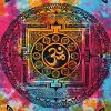 Wanddoek mandala en Om  Tie Dye XL_1