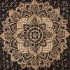 Wanddoek mandala zwart met goud_1