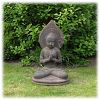 Tuinbeeld Namaskara met wand
