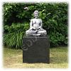 Tuinbeeld Boeddha meditatie zilver
