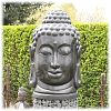 Tuinbeeld Boeddha hoofd terrazzo XXXL