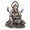 Handgemaakte bronzen Ganesha op rat