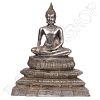 Bronzen Thaise Boeddha op troon
