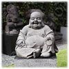 Tuinbeeld Happy Boeddha L donker