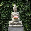Boeddha met lotusschaal grijs