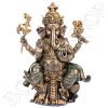 Zittende Ganesha bronskleur