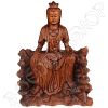 Houten Kwan Yin op troon