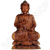 Houten Boeddha Vitarka 65cm op lotustroon