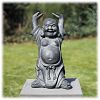 Happy Boeddha Hotei donkergrijs clayfibre