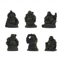Set mini Boeddha's zwart