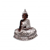 Thaise Boeddha magneet zwart/zilver