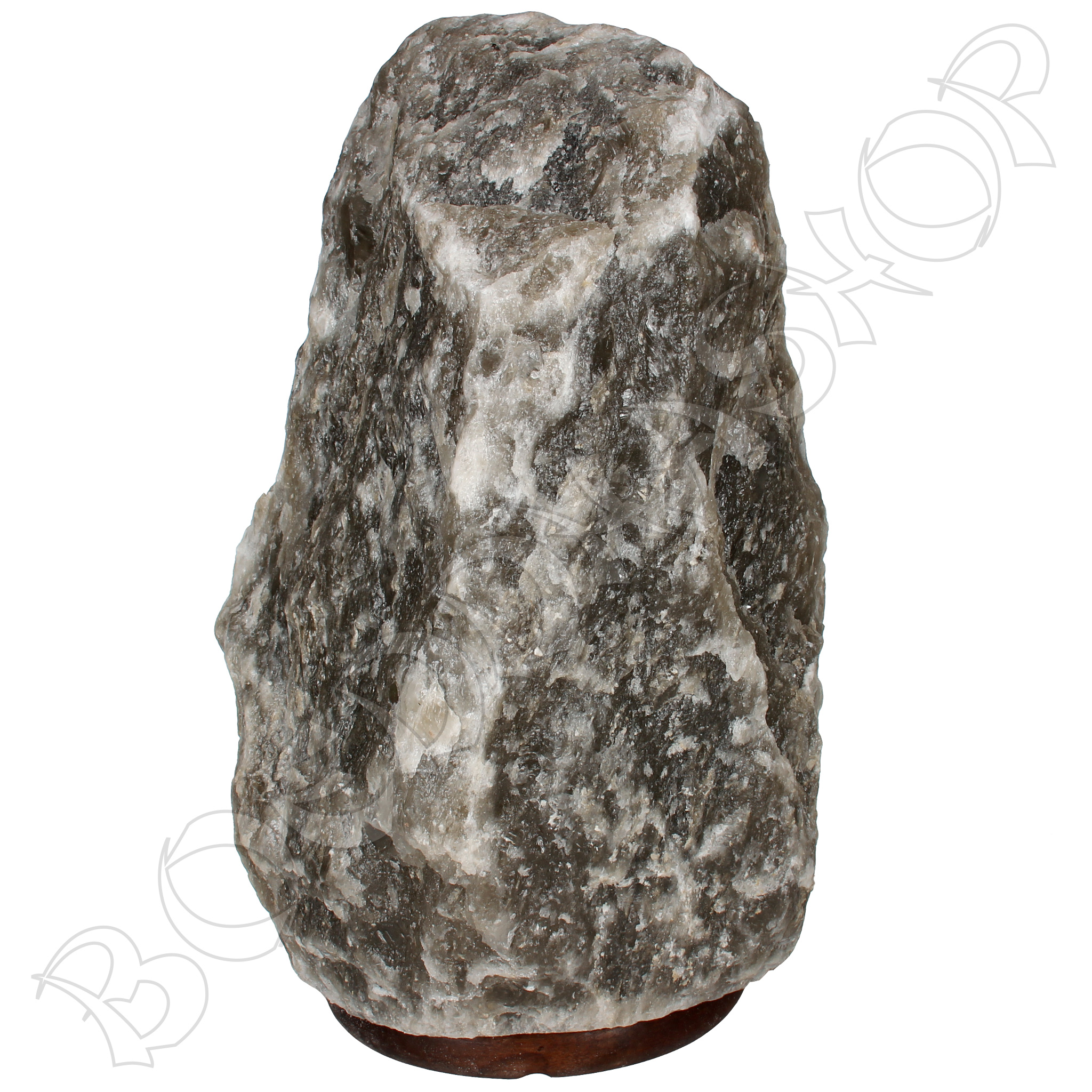 1126_product Zwarte / grijze zoutlamp 18 tot 25 kg