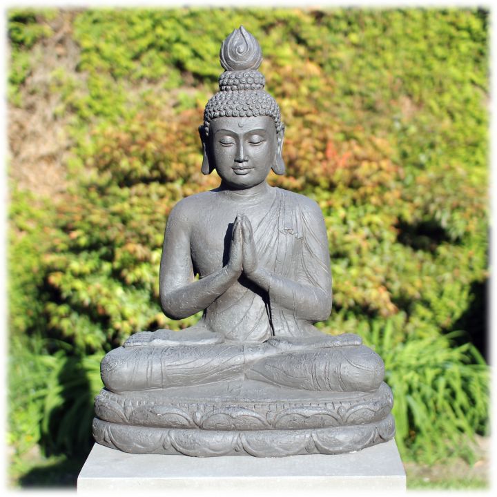 Tuinbeeld Thaise Boeddha XL donker