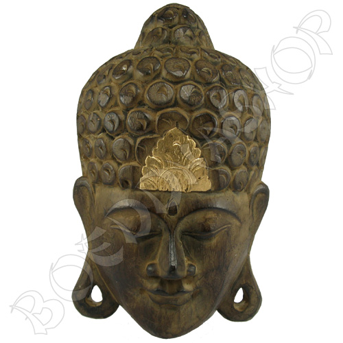 Likken Doordringen In beweging Boeddha masker hout groot | Boeddhashop