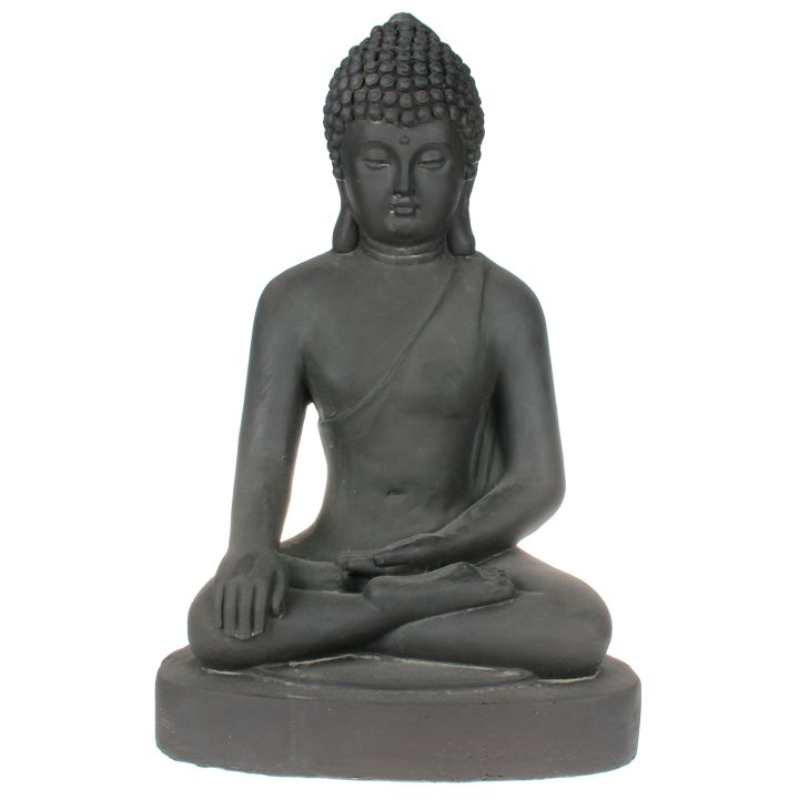 Boeddha tuinbeeld bhumisparsha M donker