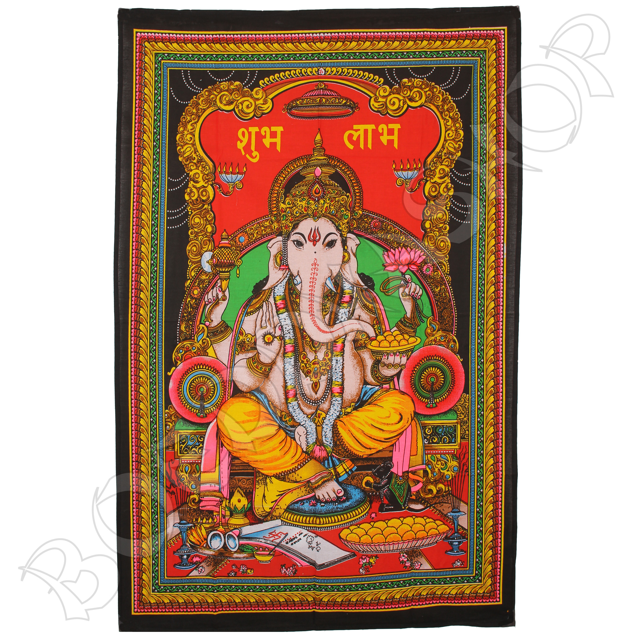 Wanddoek zittende Ganesha