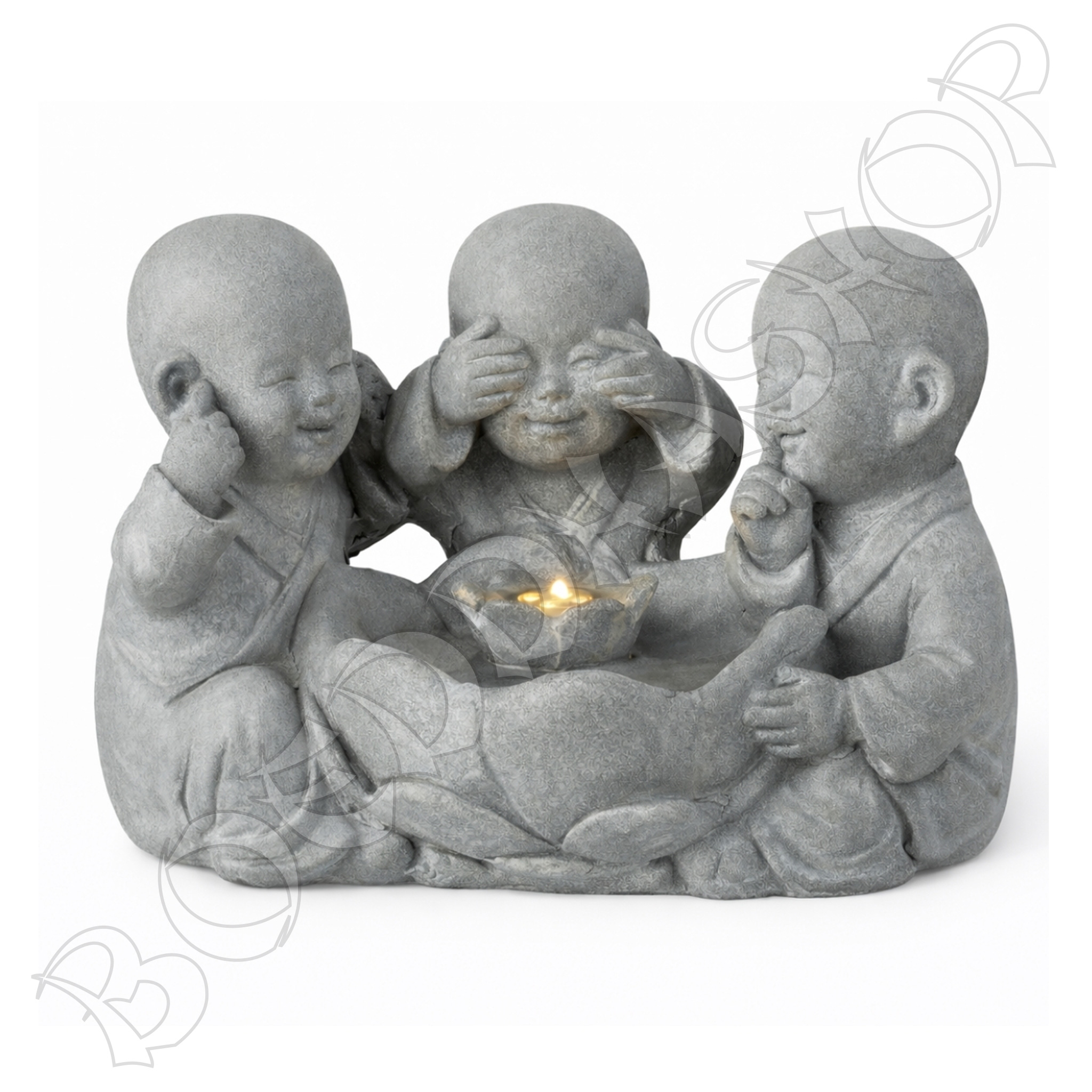 Horen Zien Zwijgen monniken fontein