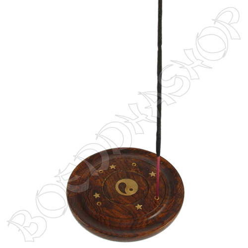 Wierookhouder hout Yin Yang