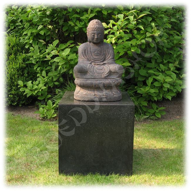 Tuinbeeld Boeddha lotustroon