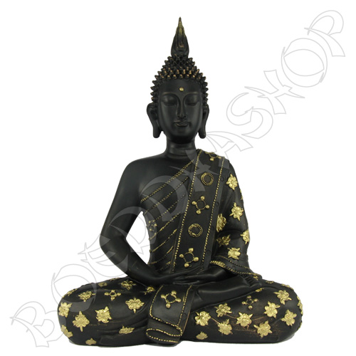 Thaise meditatie Boeddha zwart