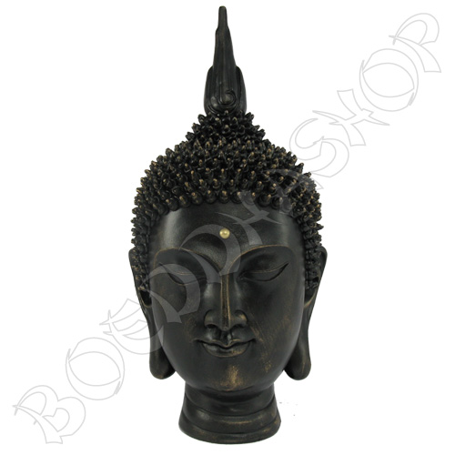 Thais Boeddha hoofd zwart Thais Boeddha hoofd zwart
