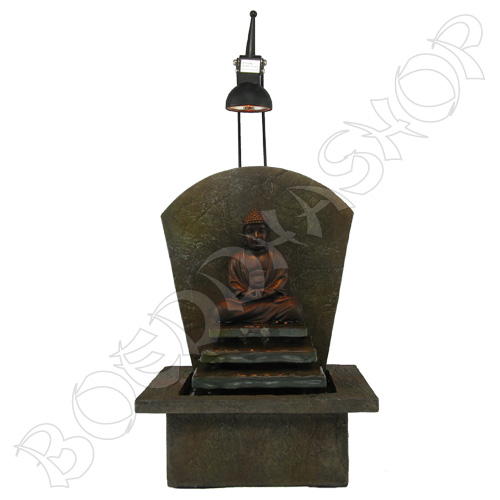 Boeddha fontein met lamp