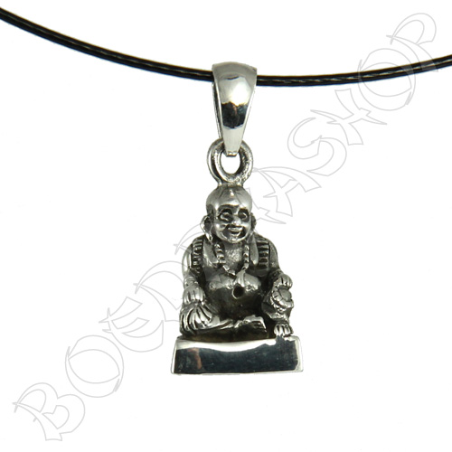 Zilveren Happy Boeddha ketting