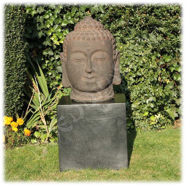 Tuinbeeld Boeddha hoofd middel