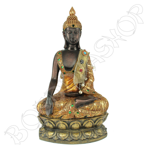 Boeddha Bhumisparsha met belletjes