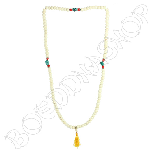 Mala ketting wit yakbeen #1