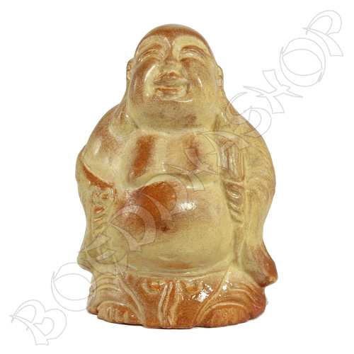 Keramiek Happy Boeddha geel #6