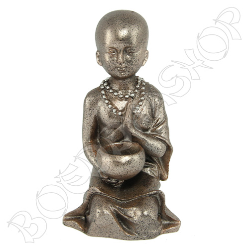 Shaolinmonnik met kom zilver