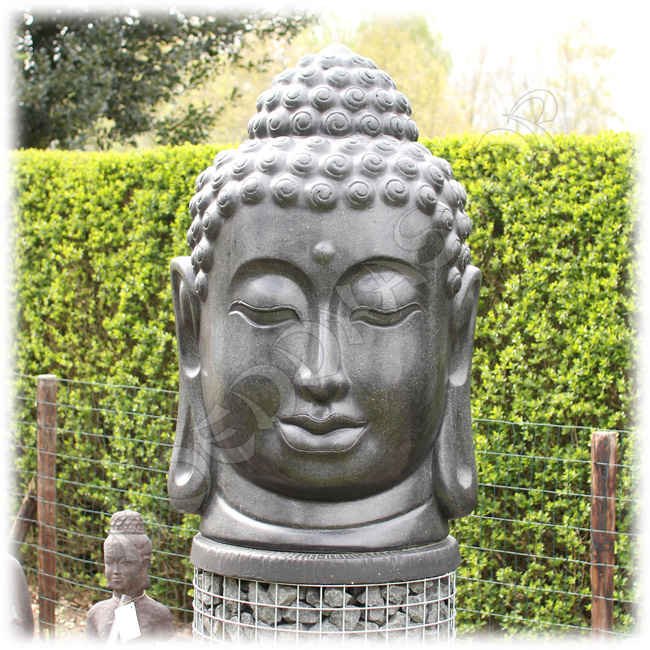 Tuinbeeld Boeddha hoofd terrazzo XXXL