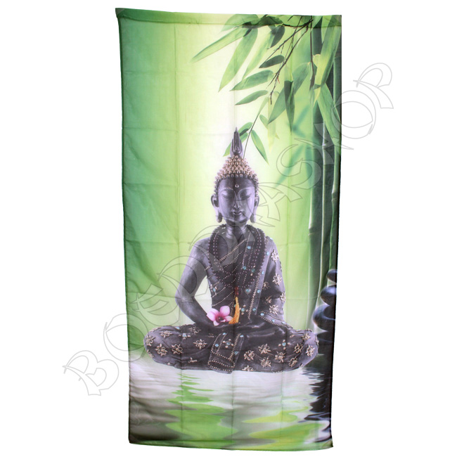 Organza gordijn met Boeddha