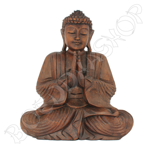 Houten Boeddha namaskara 30cm
