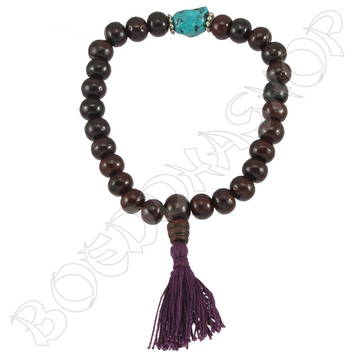 Mala armband rood Sandalhout