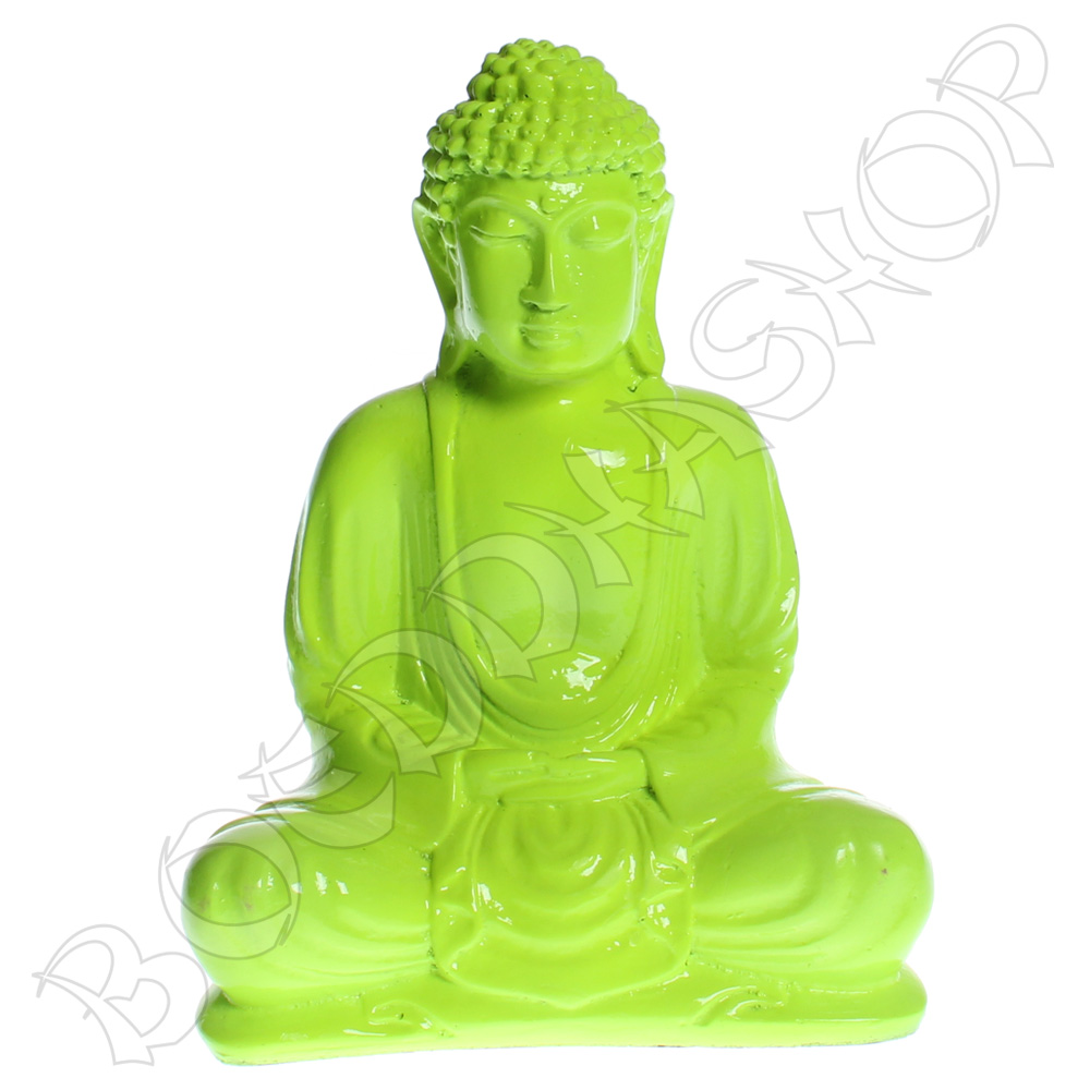 Fluor Boeddha groen/geel M