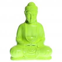 Fluor Boeddha groen/geel L