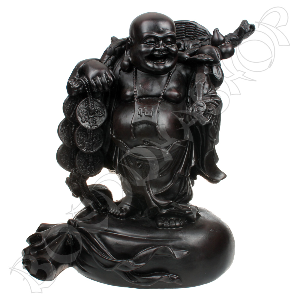 Chinese Boeddha met munten op zak L