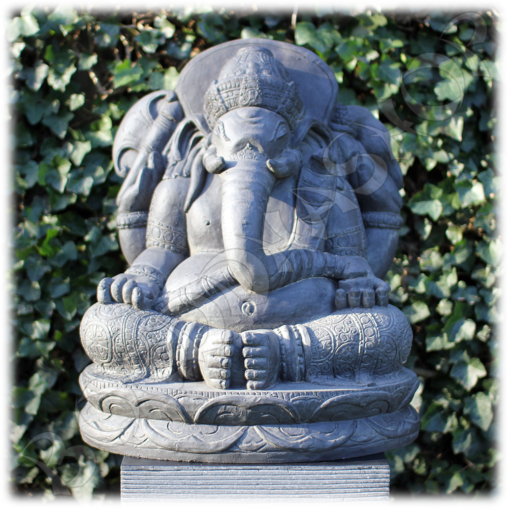 Ganesha tuinbeeld XL donker